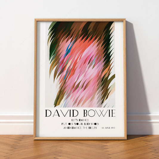 David Bowie Let's Dance Art Print – Abstract Music Poster Wall Art — artwork preview 2