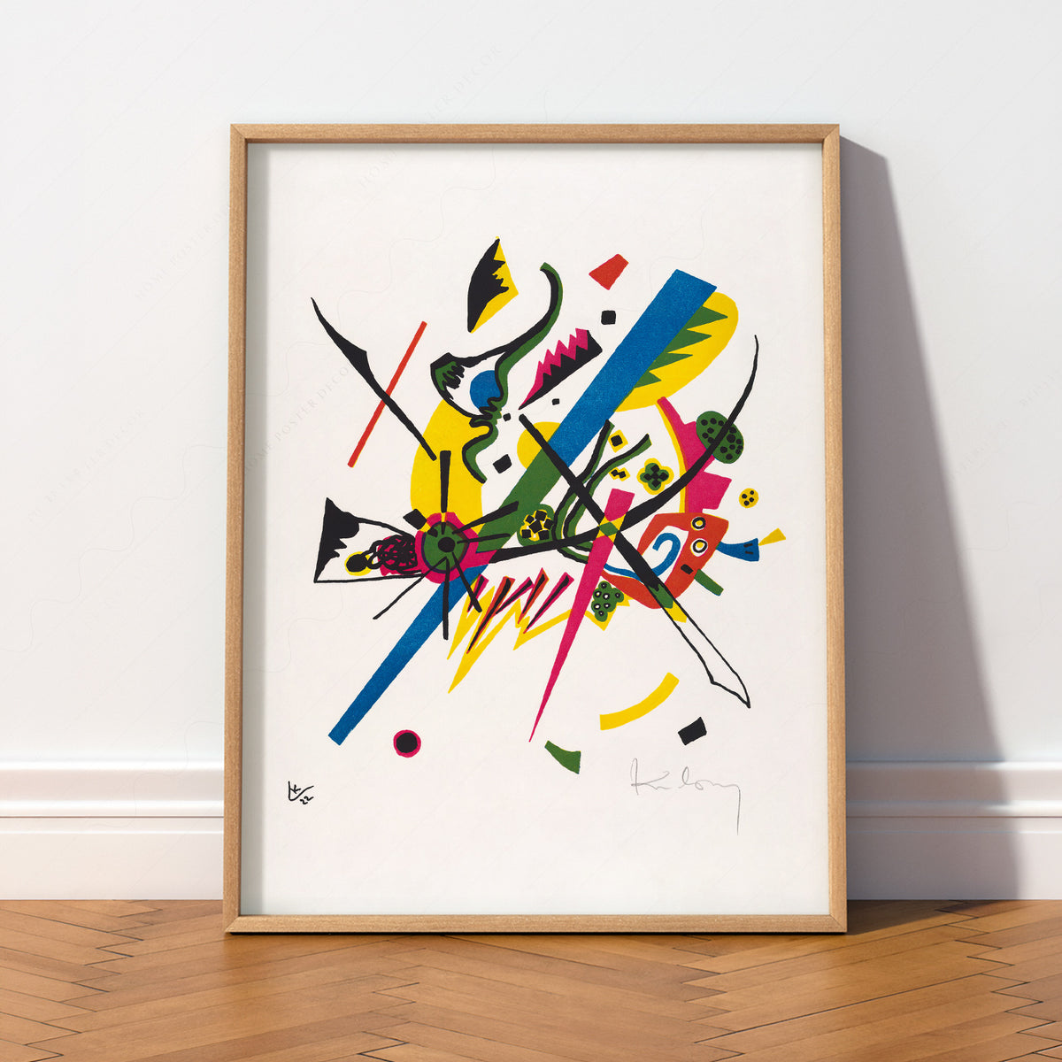 Wassily Kandinsky Colourful Abstract Lines and Shapes Art Print — artwork preview 2