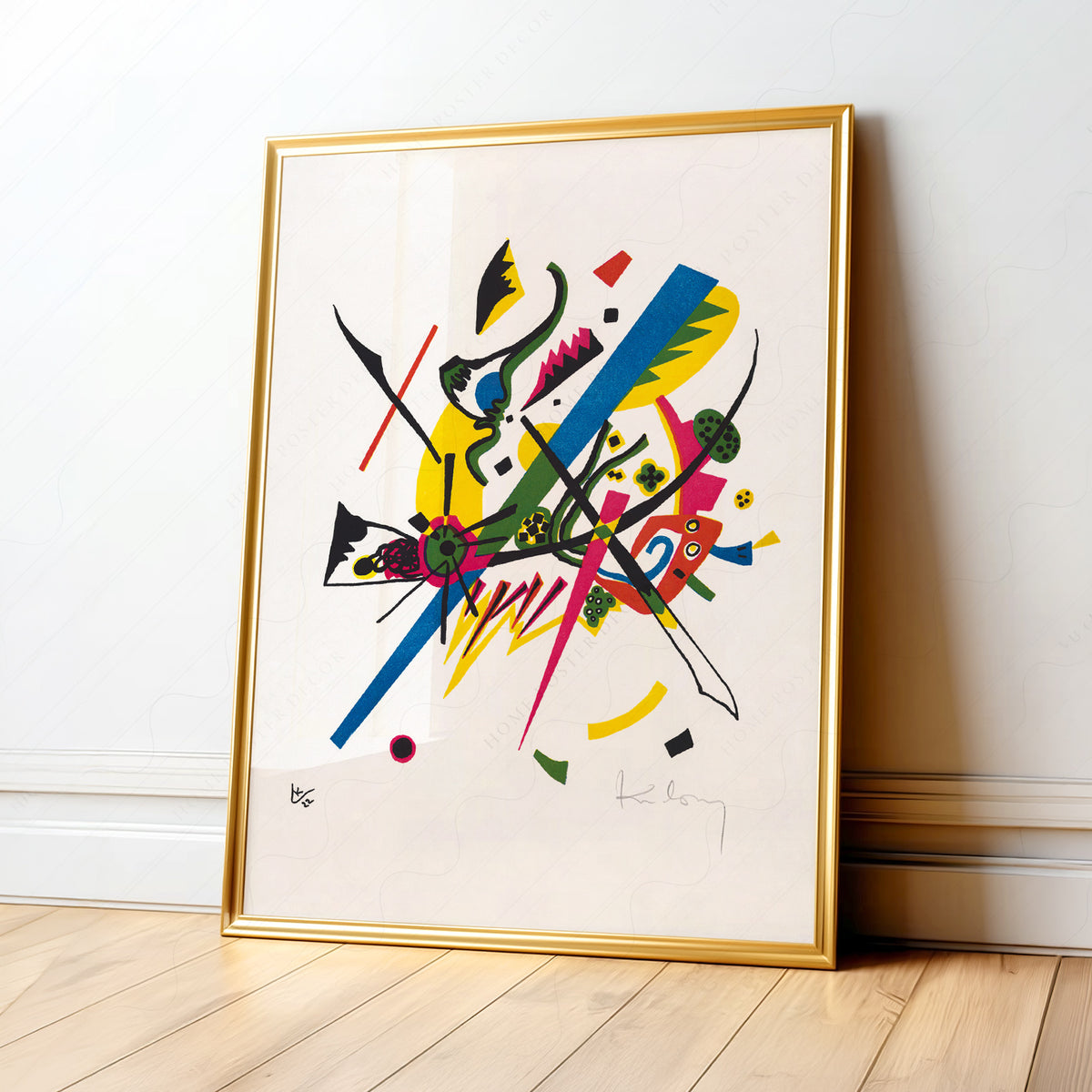 Wassily Kandinsky Colourful Abstract Lines and Shapes Art Print — artwork preview 1