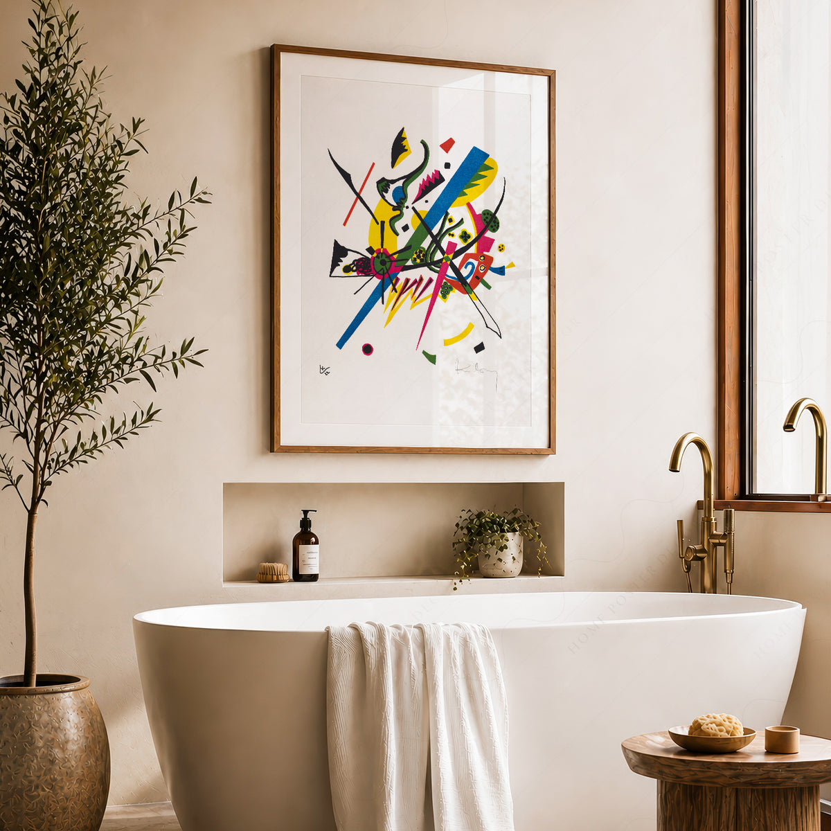 Wassily Kandinsky Colourful Abstract Lines and Shapes Art Print — artwork preview 22