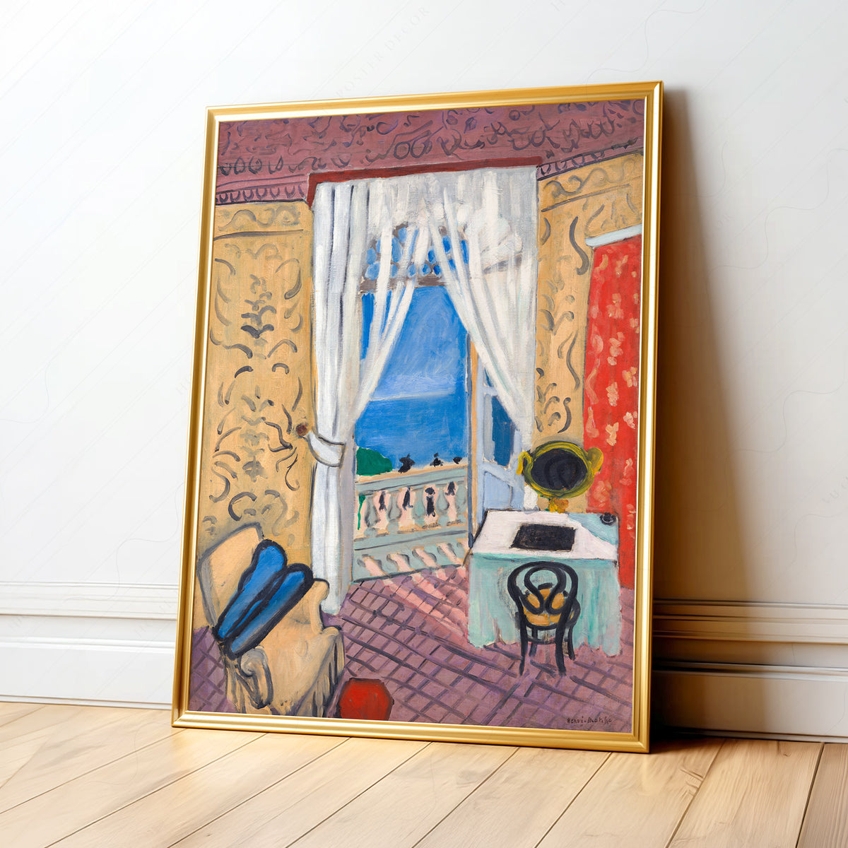 Henri Matisse Interior with a Violin Case Art Print — artwork preview 1