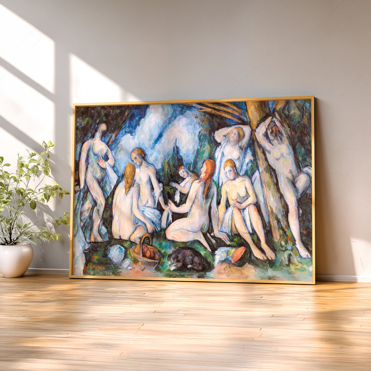 Paul Cezanne Bathers Painting Art Print — artwork preview 2