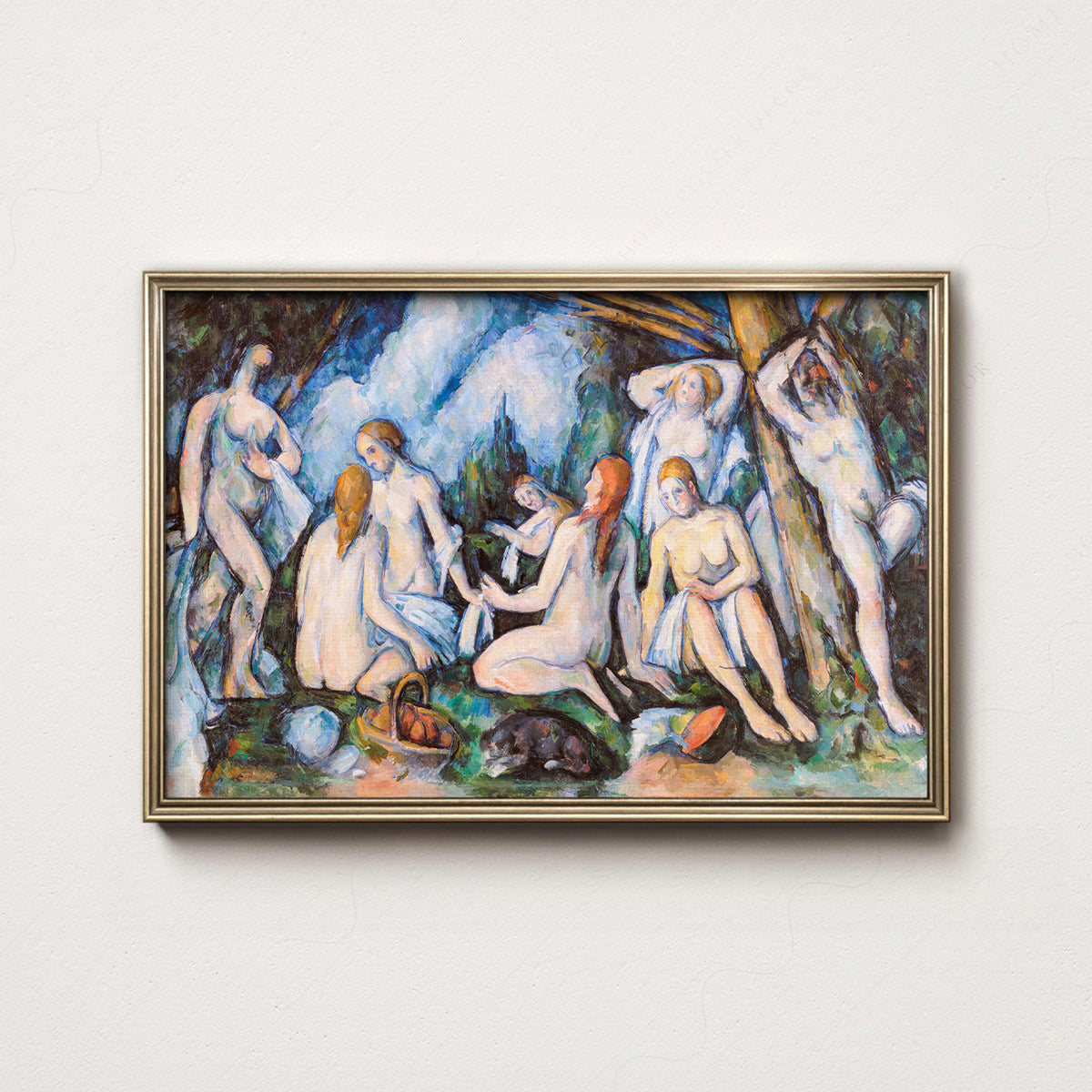 Paul Cezanne Bathers Painting Art Print — artwork preview 7