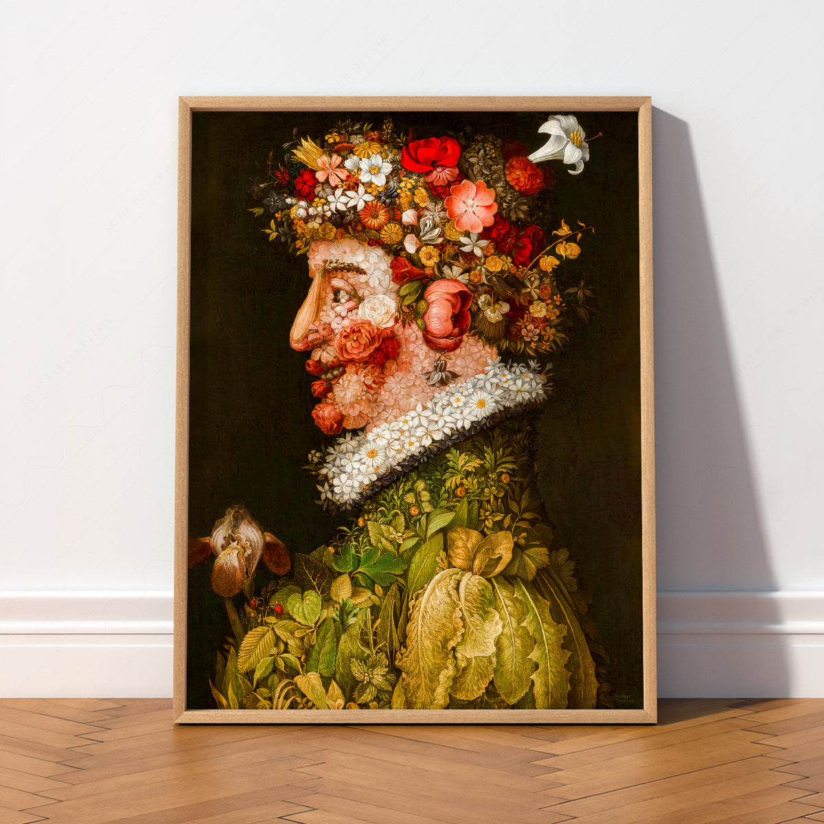 Giuseppe Arcimboldo Flower-Crowned Portrait Art Print — artwork preview 2
