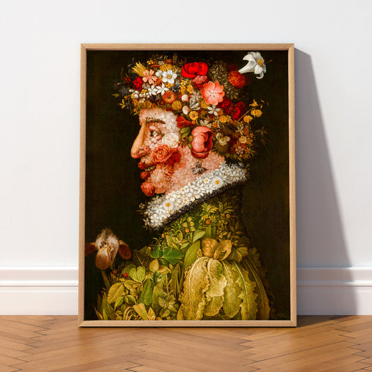 Giuseppe Arcimboldo Flower-Crowned Portrait Art Print — artwork preview 2