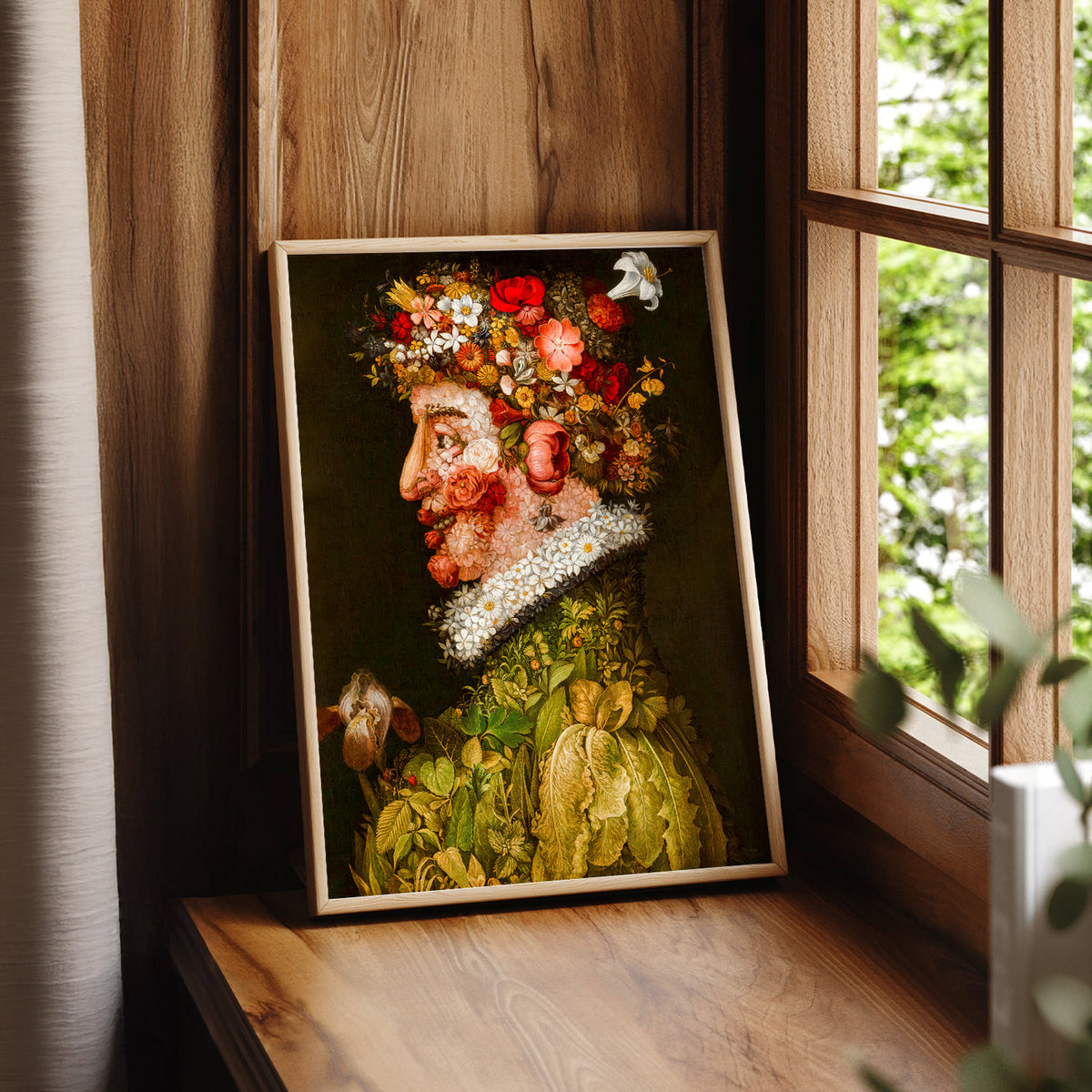 Giuseppe Arcimboldo Flower-Crowned Portrait Art Print — artwork preview 7