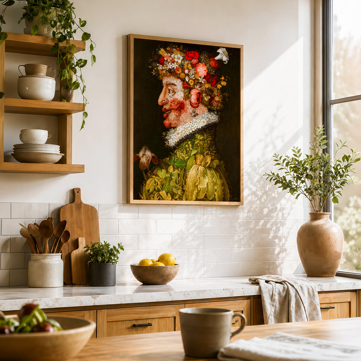 Giuseppe Arcimboldo Flower-Crowned Portrait Art Print — artwork preview 23
