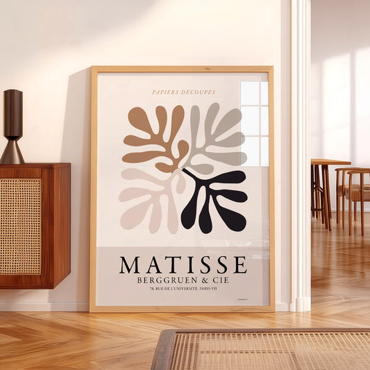 Henri Matisse Papiers Découpés Art Print – Neutral Leaf Wall Poster — artwork preview 5