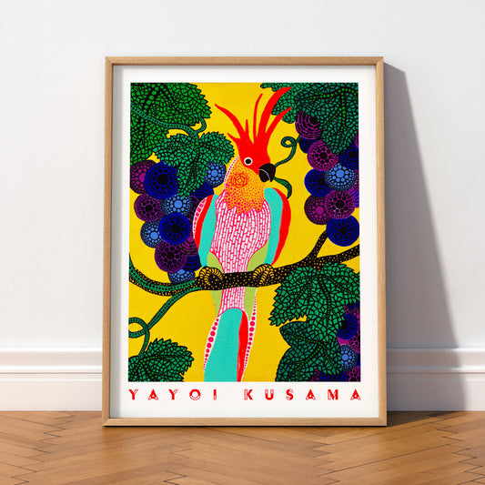 Yayoi Kusama Colourful Bird Exhibition Poster Art Print — artwork preview 2