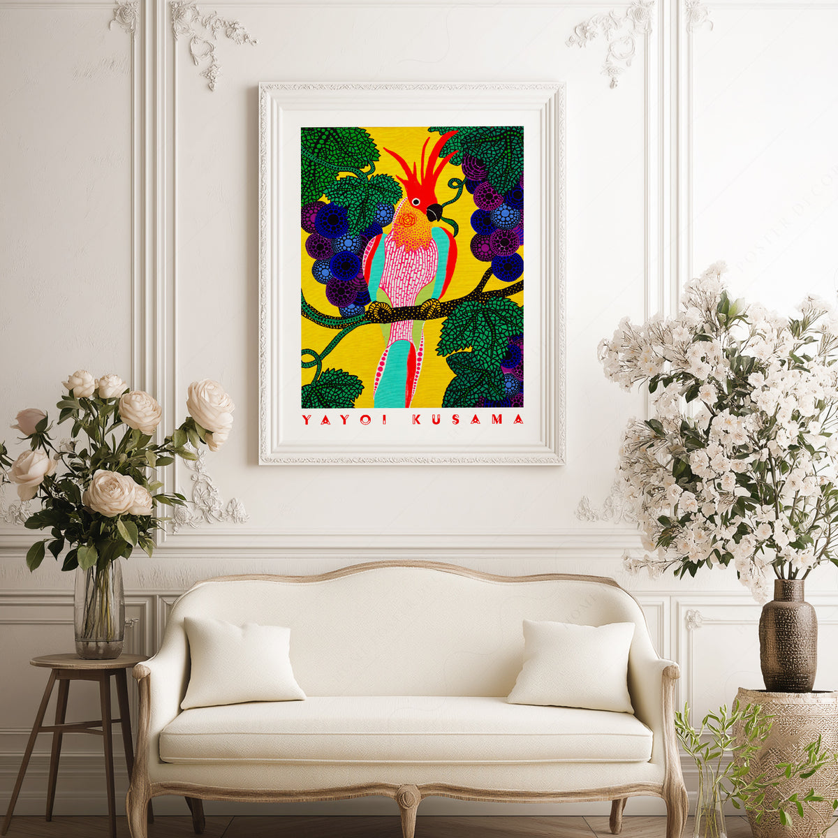 Yayoi Kusama Colourful Bird Exhibition Poster Art Print — artwork preview 17