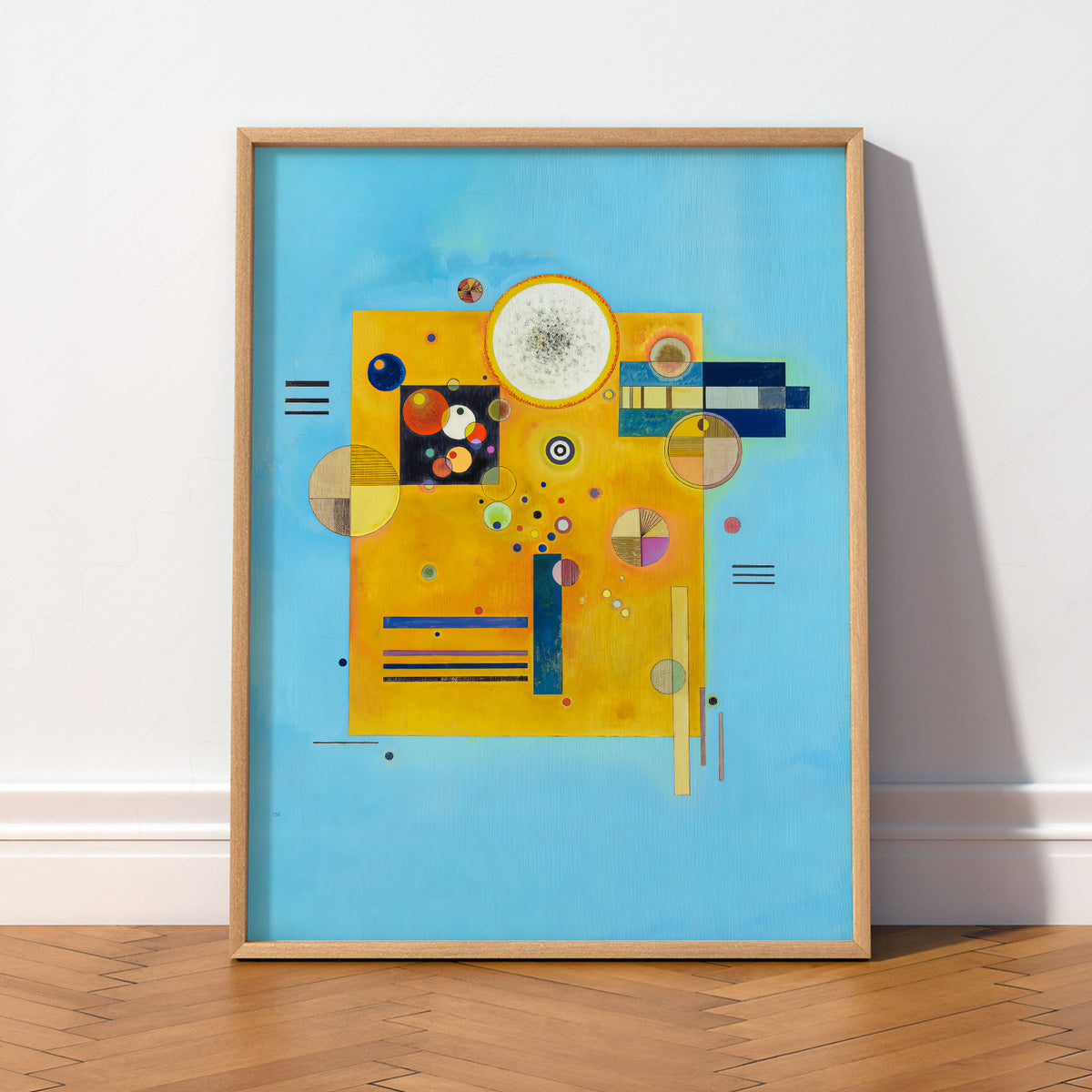 Wassily Kandinsky Yellow and Blue Geometric Composition Art Print — artwork preview 2