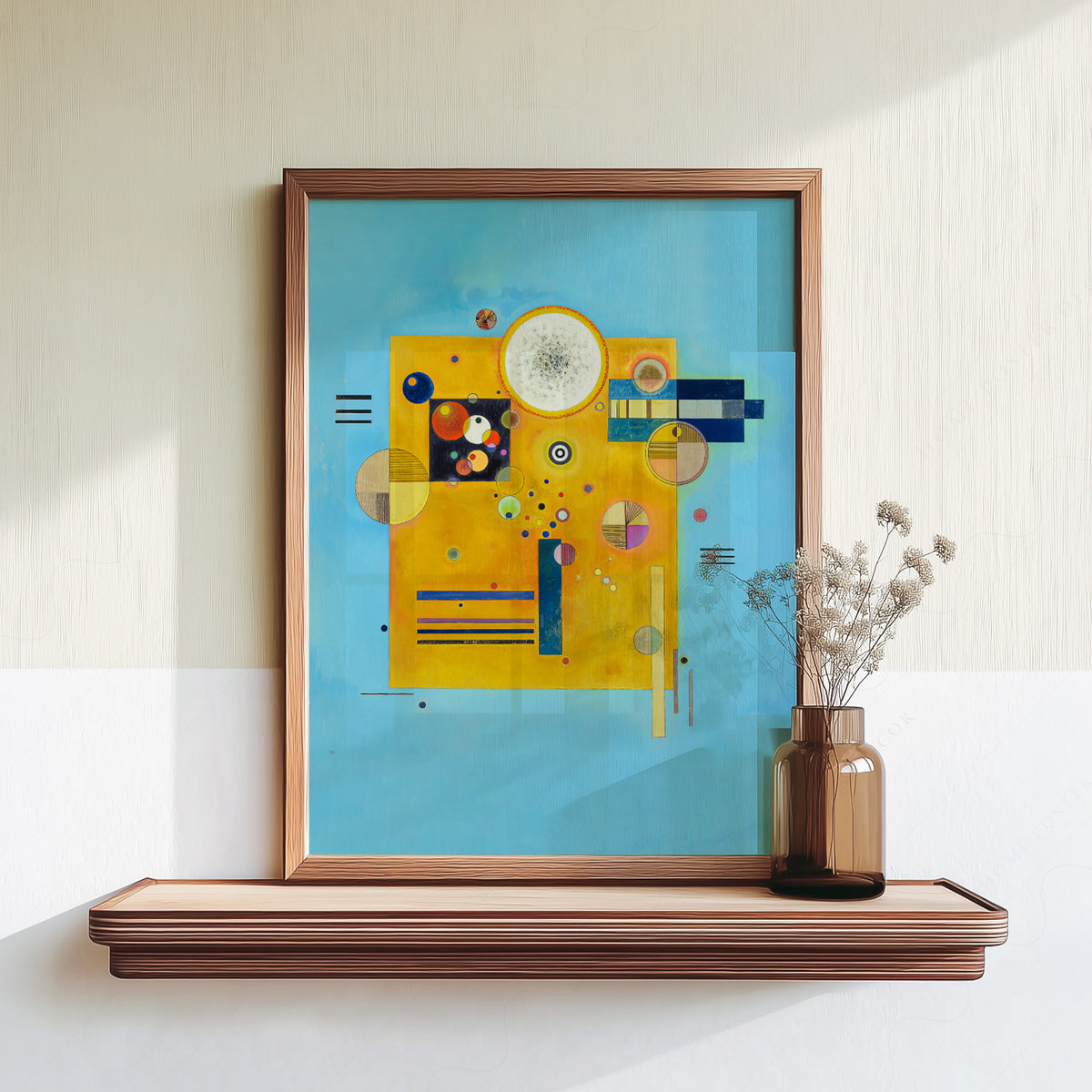 Wassily Kandinsky Yellow and Blue Geometric Composition Art Print — artwork preview 18