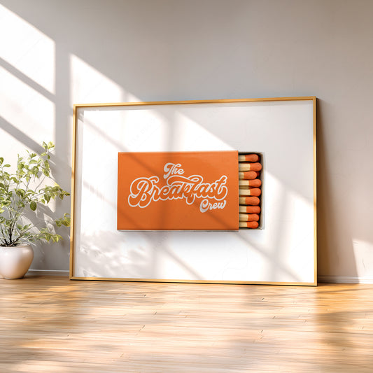 The Breakfast Crew Matchbox Print – Retro Kitchen Wall Art Poster — artwork preview 2