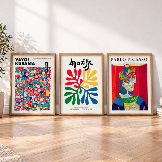 Matisse Kusama Picasso Set of 3 Prints – Modern Maximalist Wall Art – 0-42 — artwork preview 4