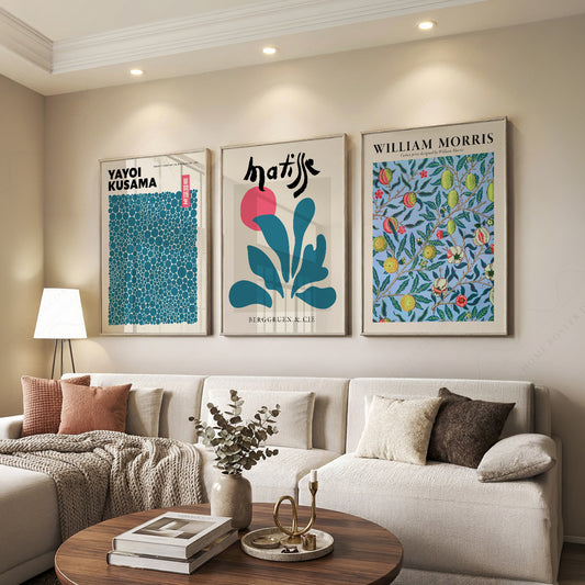 Kusama Matisse William Morris Set of 3 Prints – Eclectic Gallery Wall Art – 0-38 — artwork preview 7