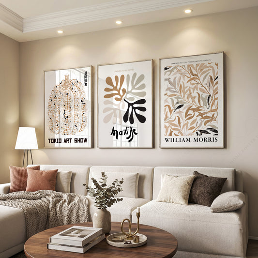 Matisse Kusama Morris Gallery Wall Set of 3 – Neutral Boho Art Prints – 0-29 — artwork preview 7