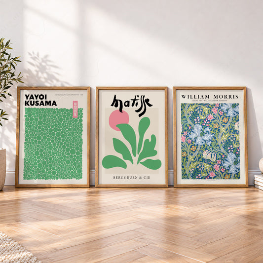 Matisse Kusama William Morris Set of 3 Prints – Modern Gallery Wall Art – 0-24 — artwork preview 4