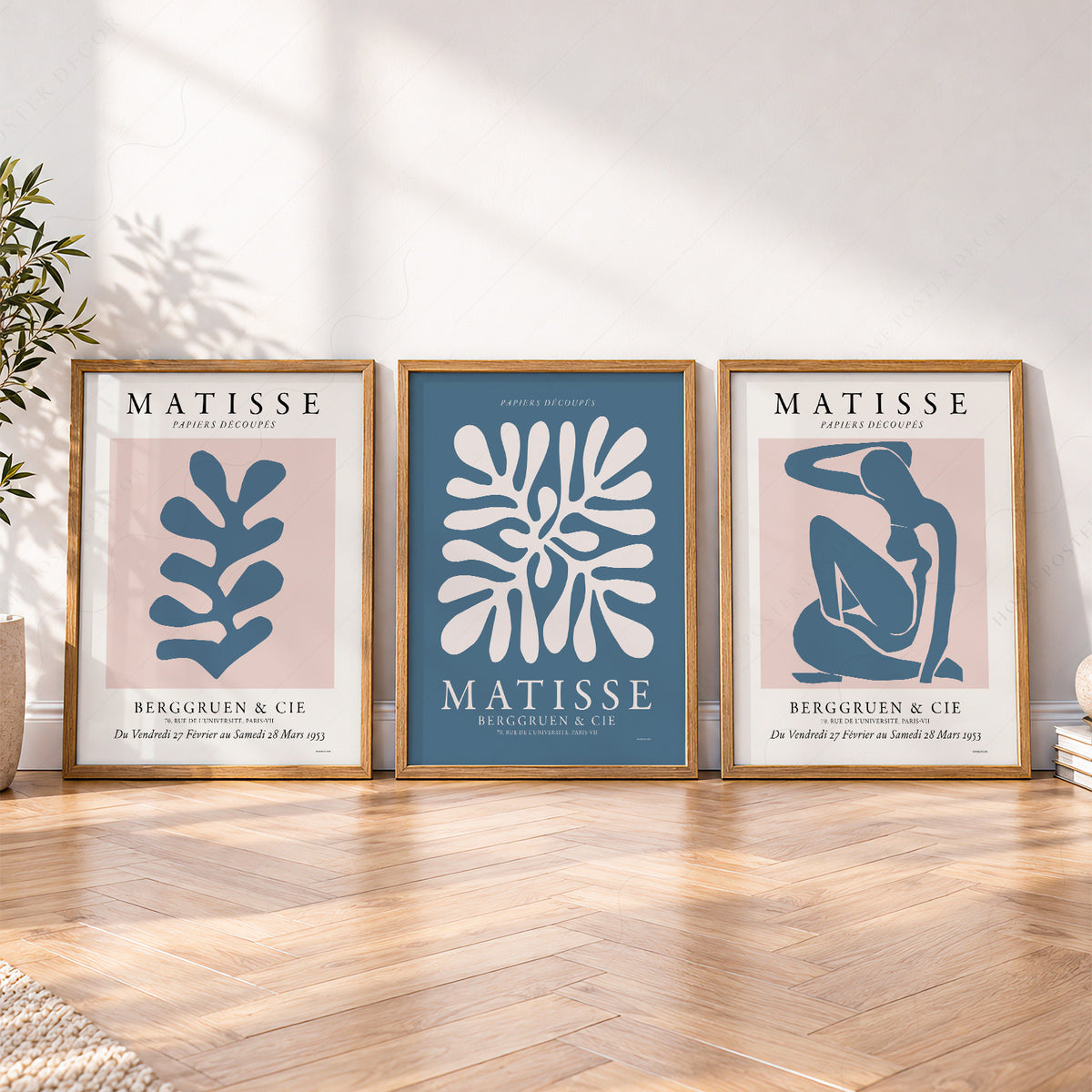 Henri Matisse Blue Cut-Out Gallery Wall Trio – Set of 3 Art Prints – 01-08 — artwork preview 4