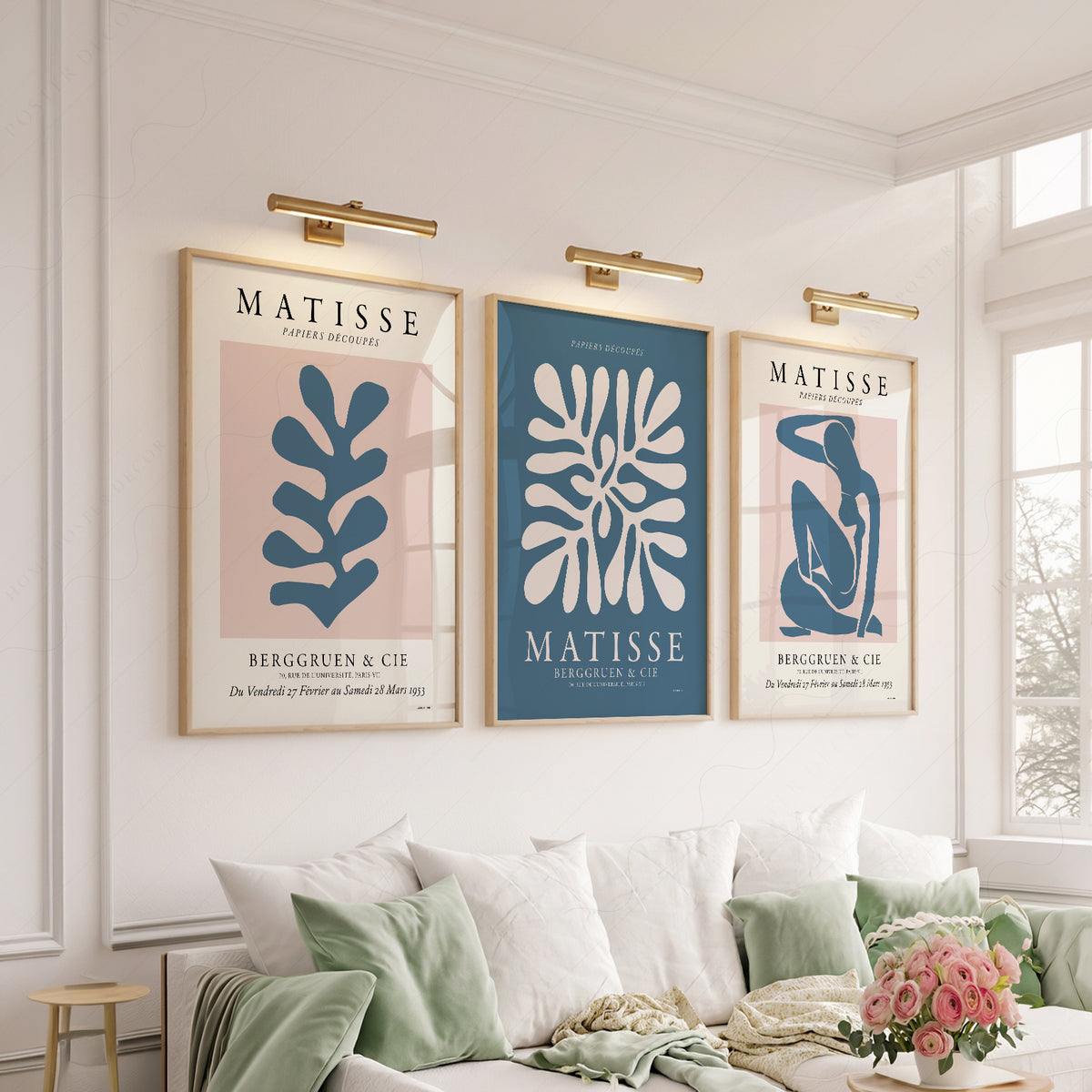 Henri Matisse Blue Cut-Out Gallery Wall Trio – Set of 3 Art Prints – 01-08 — artwork preview 6