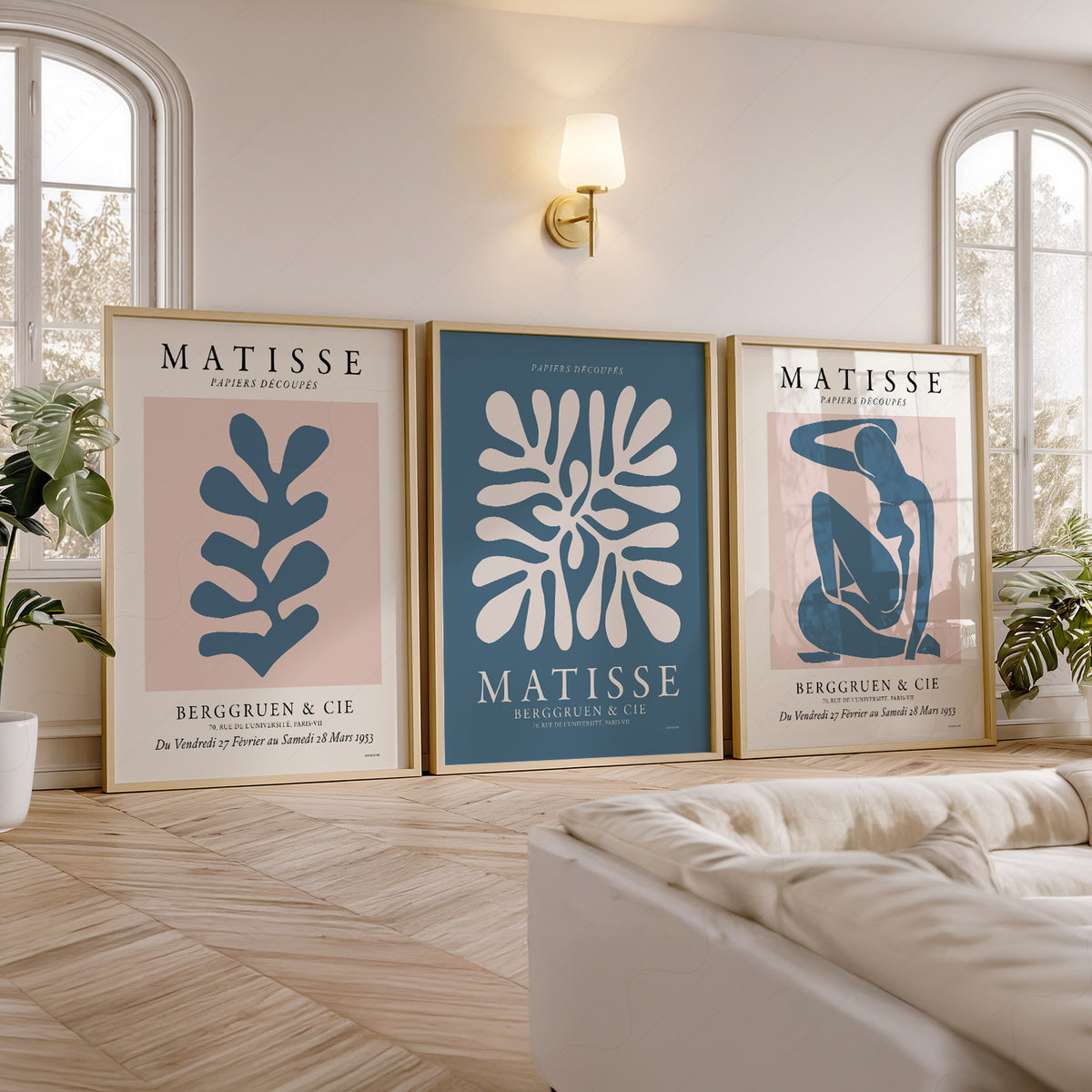 Henri Matisse Blue Cut-Out Gallery Wall Trio – Set of 3 Art Prints – 01-08 — artwork preview 5