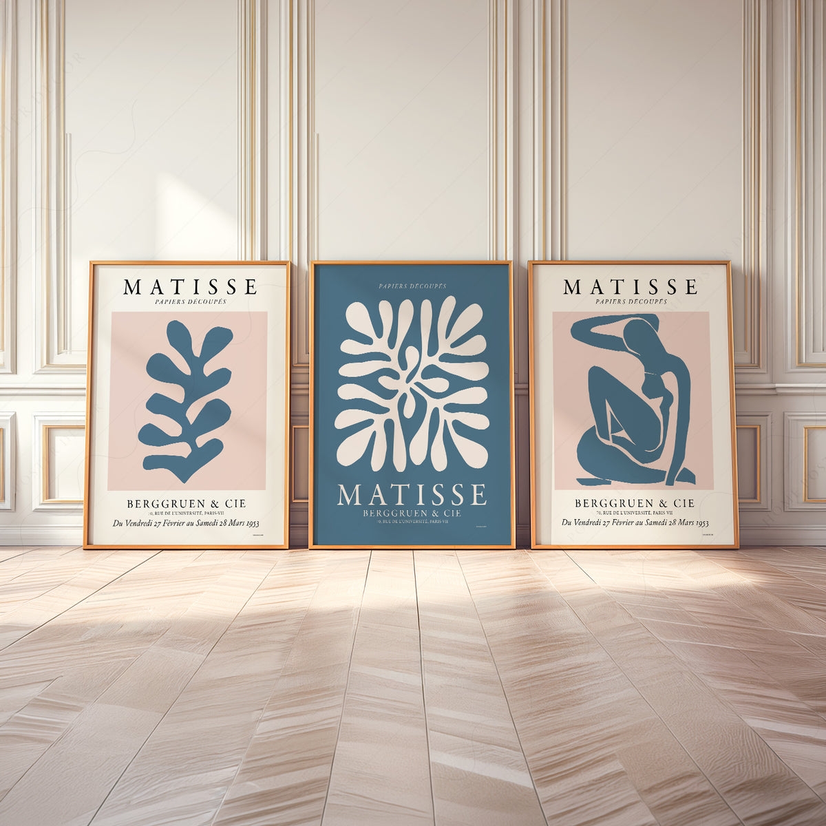 Henri Matisse Blue Cut-Out Gallery Wall Trio – Set of 3 Art Prints – 01-08 — artwork preview 8