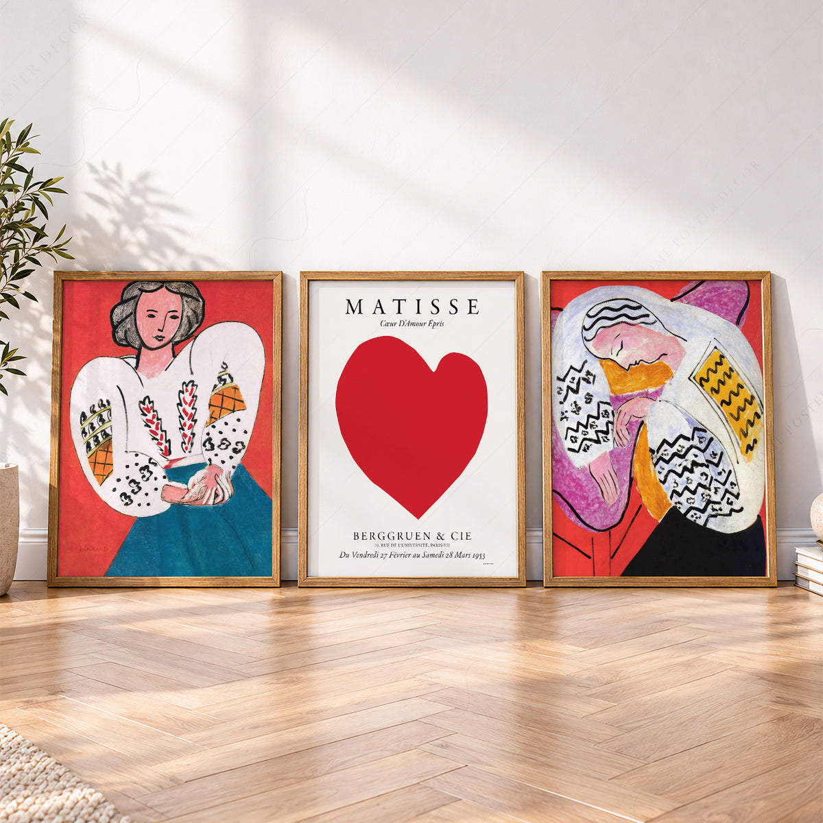 Henri Matisse Red Heart Gallery Wall Art Prints, Set of 3 – 01-20 — artwork preview 4