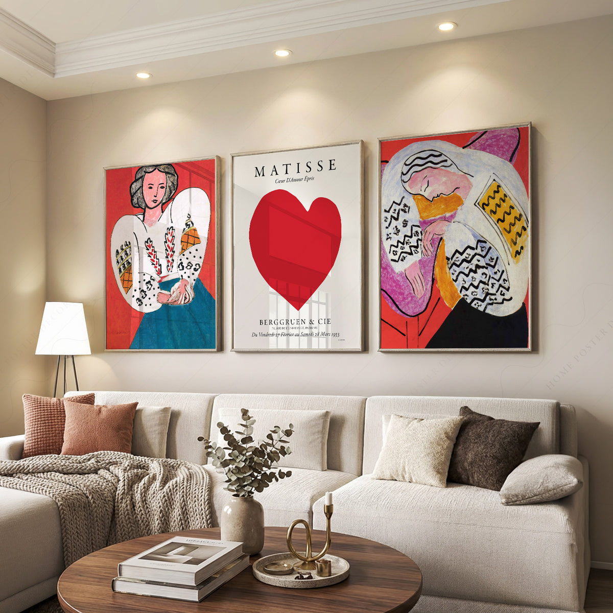 Henri Matisse Red Heart Gallery Wall Art Prints, Set of 3 – 01-20 — artwork preview 7