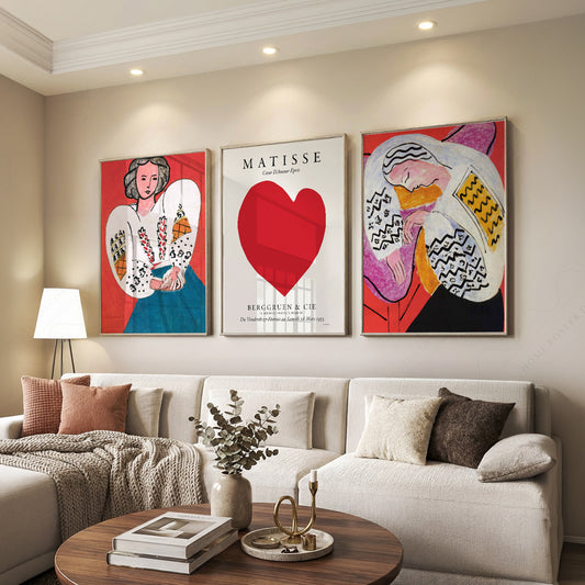 Henri Matisse Red Heart Gallery Wall Art Prints, Set of 3 – 01-20 — artwork preview 7