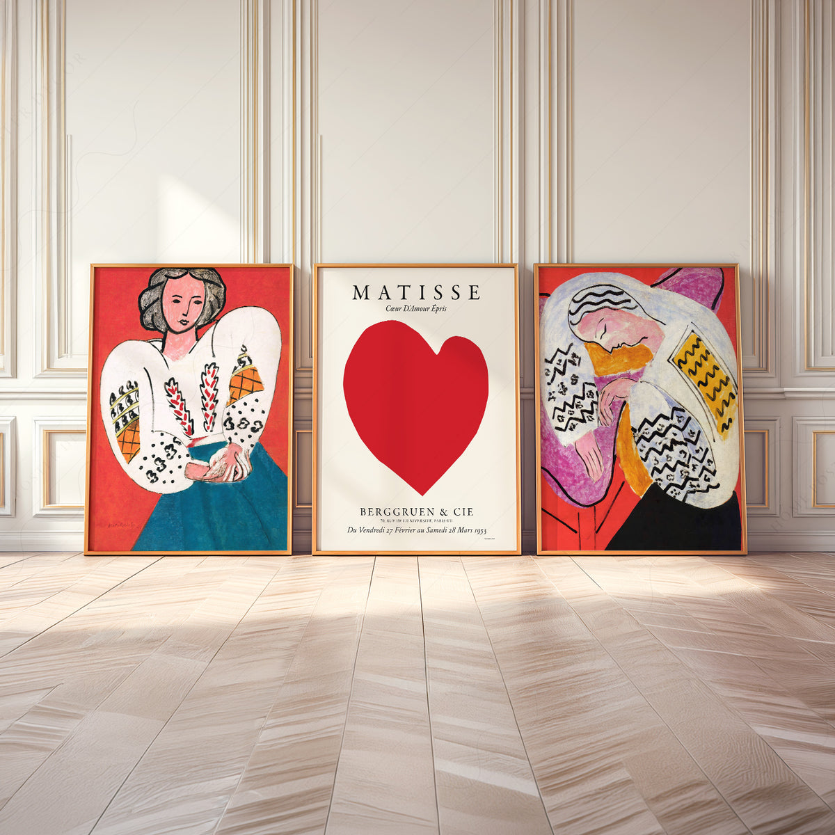 Henri Matisse Red Heart Gallery Wall Art Prints, Set of 3 – 01-20 — artwork preview 8