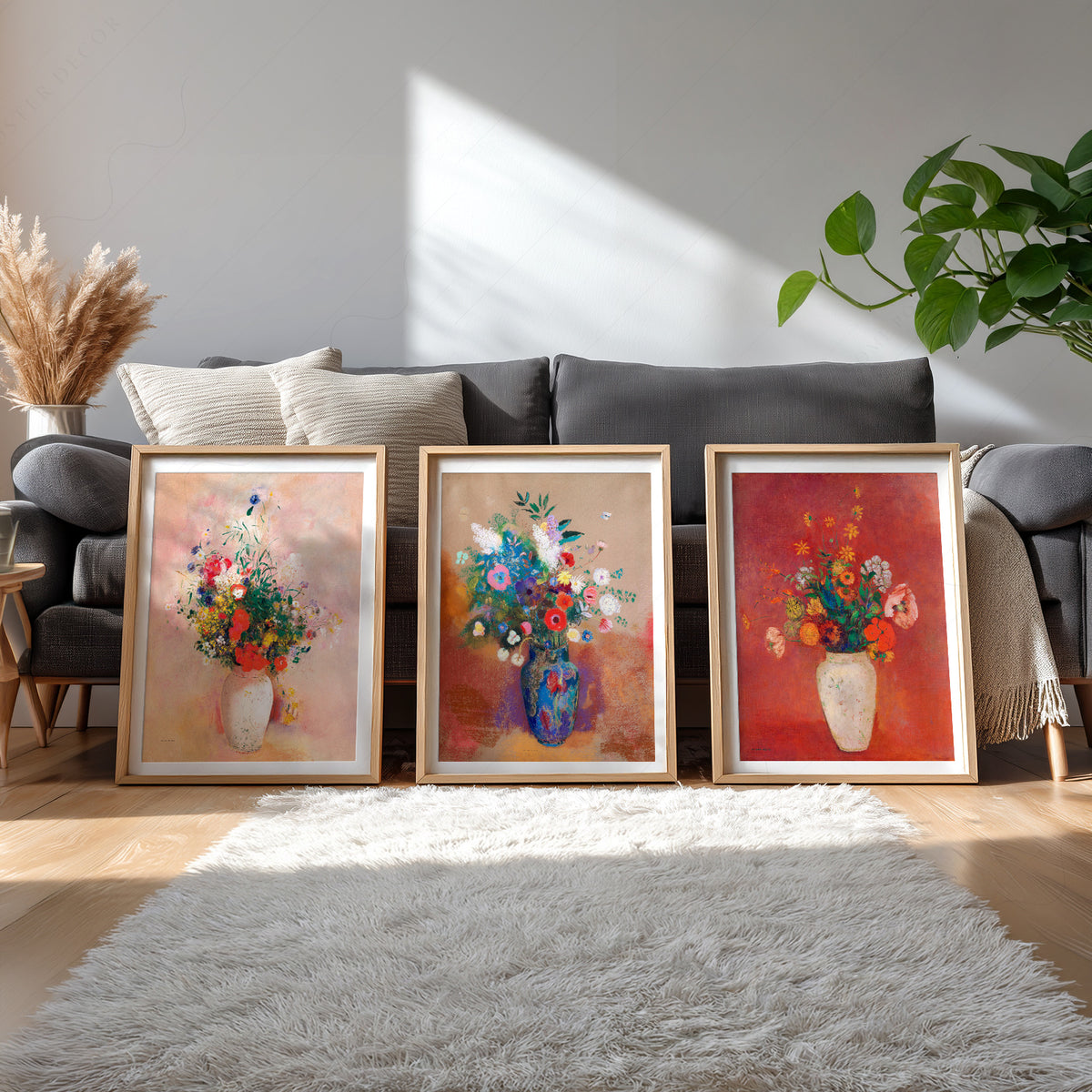 Odilon Redon Colourful Floral Still Life Prints, Set of 3 – 36-01 — artwork preview 4