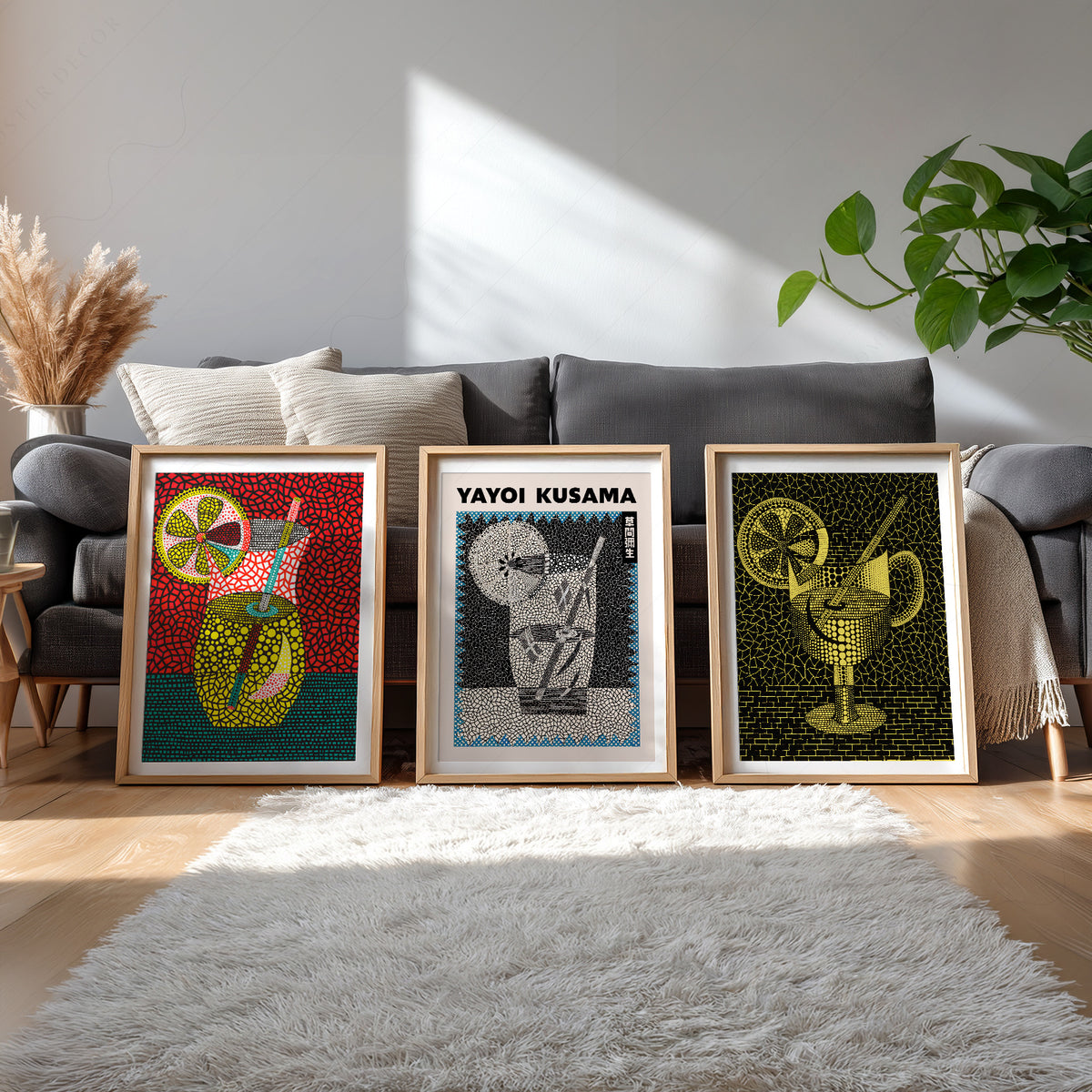 Yayoi Kusama Drinks and Cocktail Art Prints, Set of 3 – 39-03 — artwork preview 4