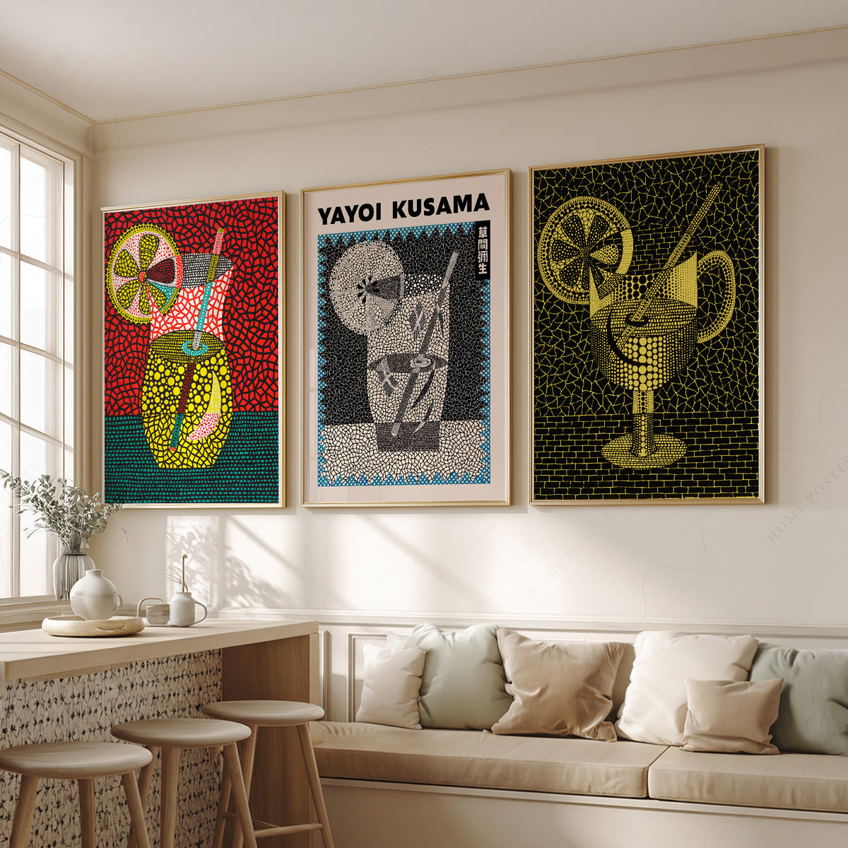 Yayoi Kusama Drinks and Cocktail Art Prints, Set of 3 – 39-03 — artwork preview 2