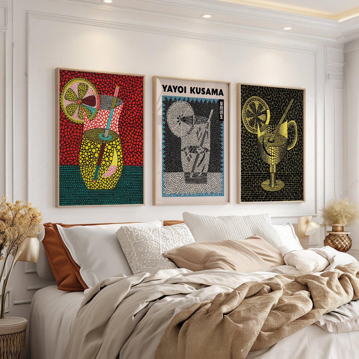 Yayoi Kusama Drinks and Cocktail Art Prints, Set of 3 – 39-03 — artwork preview 3