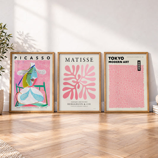 Matisse, Picasso and Tokyo Pink Gallery Prints, Set of 3 – 0-20 — artwork preview 4