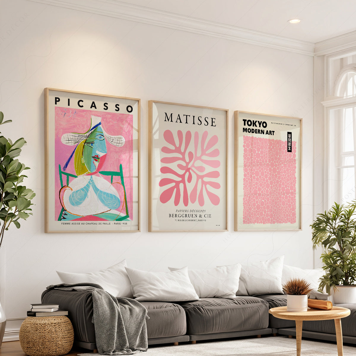 Matisse, Picasso and Tokyo Pink Gallery Prints, Set of 3 – 0-20 — artwork preview 1