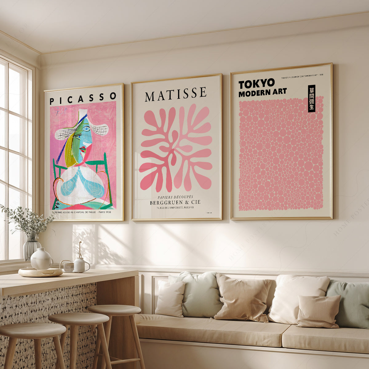 Matisse, Picasso and Tokyo Pink Gallery Prints, Set of 3 – 0-20 — artwork preview 2