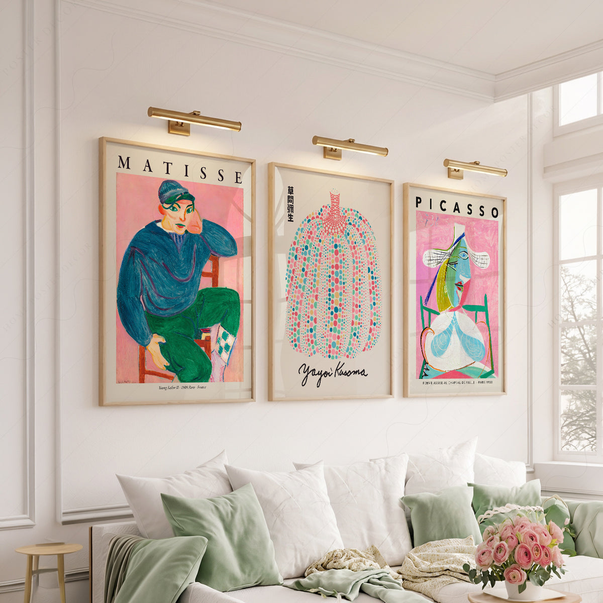 Matisse, Kusama and Picasso Pink Gallery Prints, Set of 3 – 0-21 — artwork preview 6