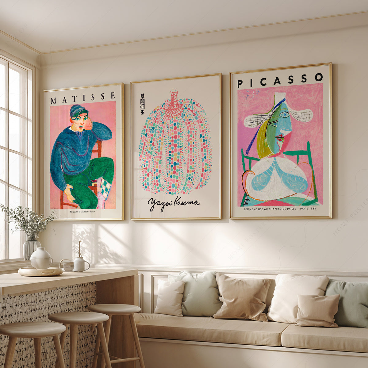 Matisse, Kusama and Picasso Pink Gallery Prints, Set of 3 – 0-21 — artwork preview 2