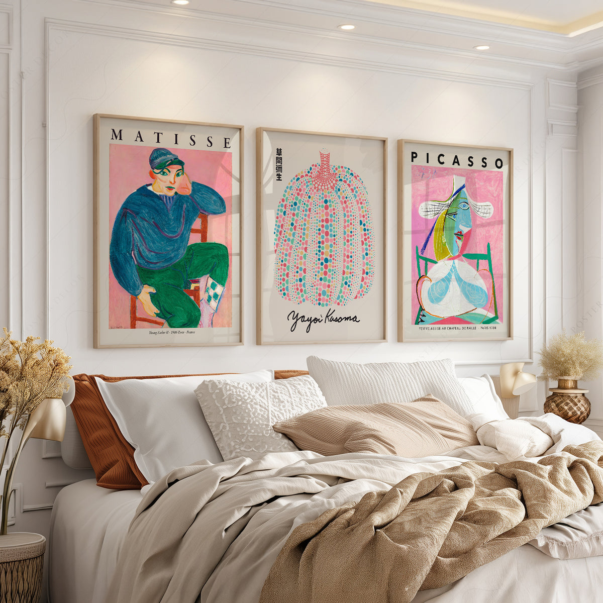 Matisse, Kusama and Picasso Pink Gallery Prints, Set of 3 – 0-21 — artwork preview 3