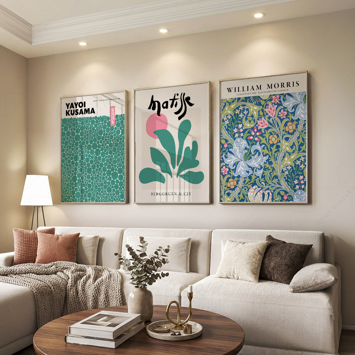 Kusama Matisse and Morris Green Trio – Set of 3 Art Prints – 0-25 — artwork preview 7