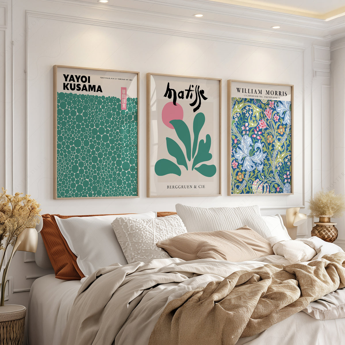 Kusama Matisse and Morris Green Trio – Set of 3 Art Prints – 0-25 — artwork preview 3