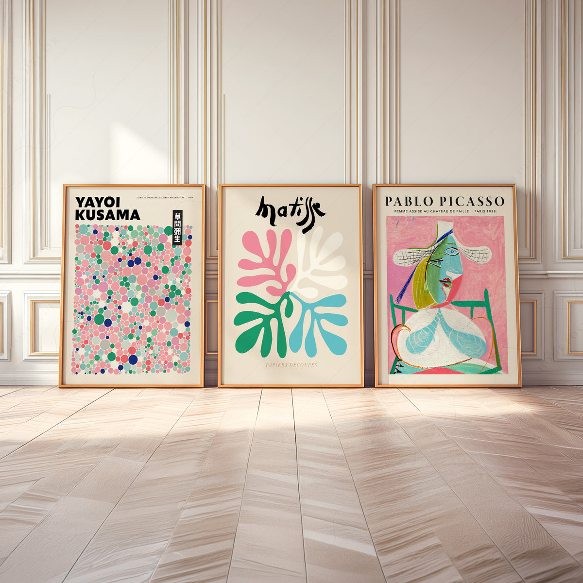 Yayoi Kusama, Henri Matisse and Picasso Pink Art Prints, Set of 3 – 0-31 — artwork preview 8