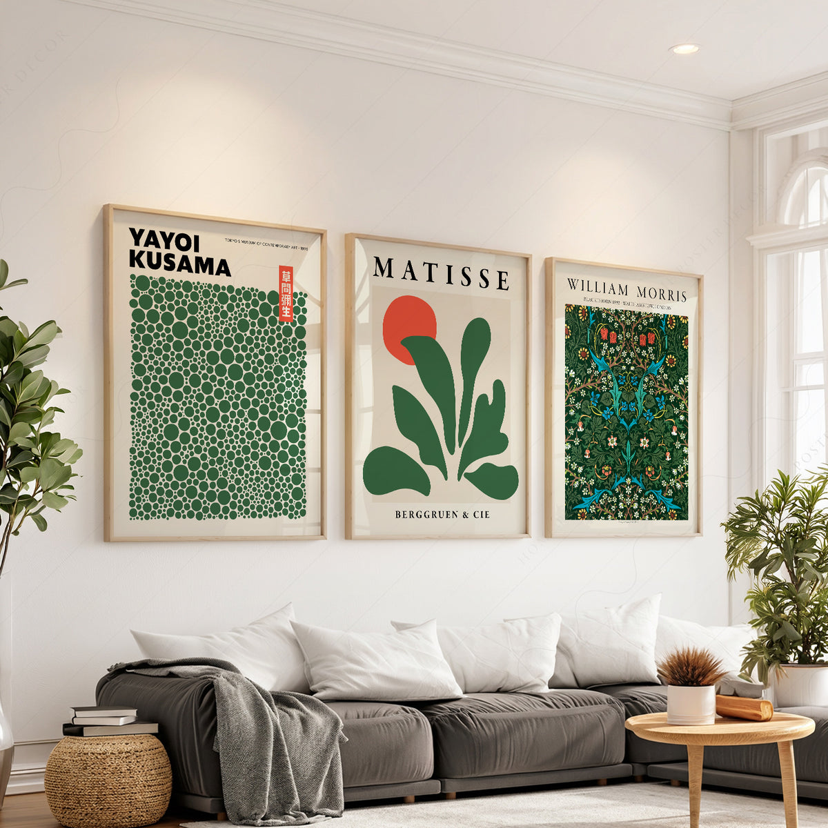 Yayoi Kusama, Henri Matisse and William Morris, Set of 3 Prints – 0-33 — artwork preview 1