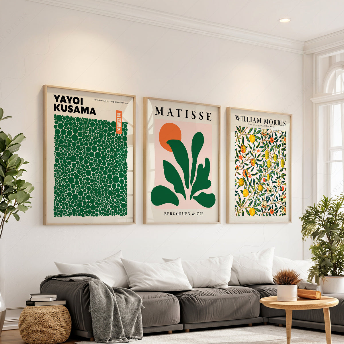 Yayoi Kusama, Henri Matisse and William Morris Botanical Prints, Set of 3 – 0-35 — artwork preview 1