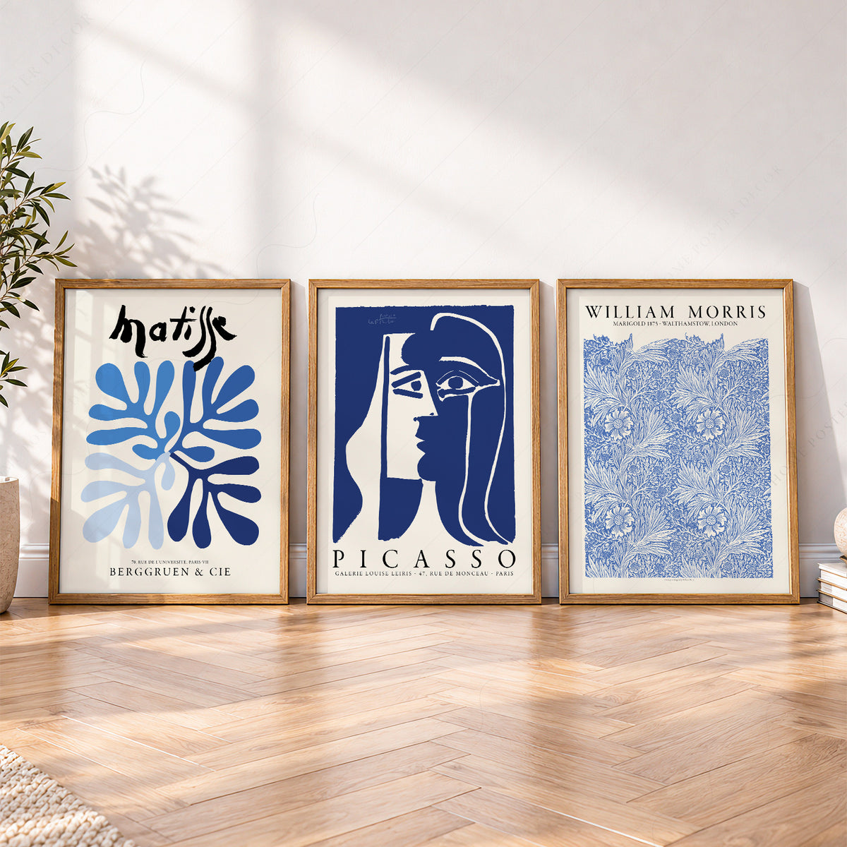 Henri Matisse, Picasso and Morris Blue Art Prints, Set of 3 – 0-83 — artwork preview 4