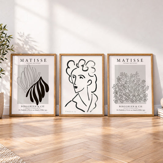 Henri Matisse Gallery Wall Set of 3 Prints – Mid Century Modern Wall Art – 01-03 — artwork preview 4