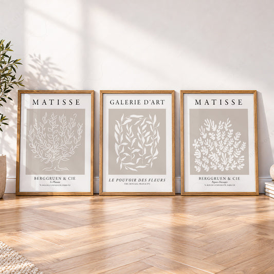 Henri Matisse Set of 3 Prints – Botanical Cut-Out Gallery Wall Art – 01-14 — artwork preview 4