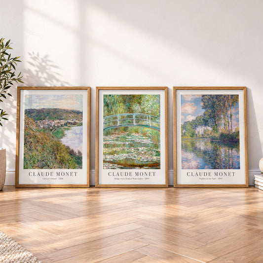 Claude Monet Set of 3 Prints – Landscape Wall Art Collection – 06-01 — artwork preview 4