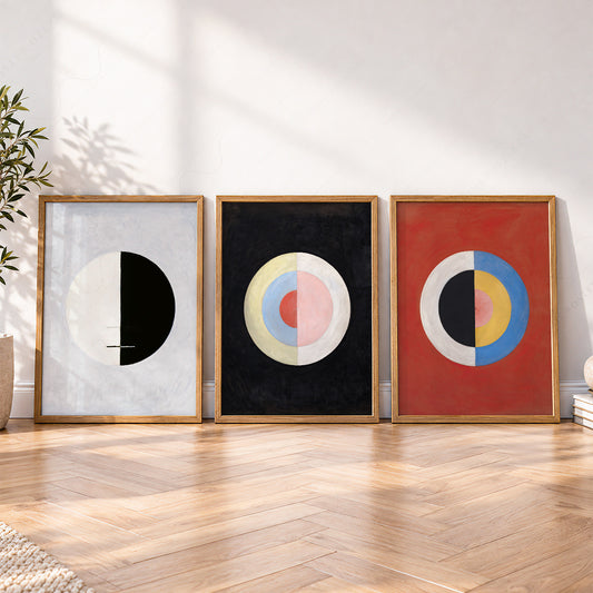 Hilma af Klint Set of 3 Prints – Abstract Geometric Wall Art Posters – 24-01 — artwork preview 4