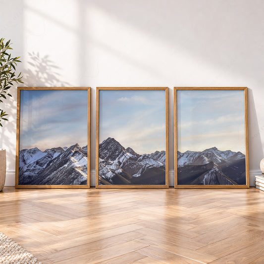 Mountain Panorama Set of 3 Prints – Nordic Landscape Wall Art Decor – 14-01 — artwork preview 4